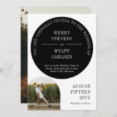 Moderne informele boog foto bruiloft uitnodiging (Voorkant / Achterkant)