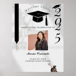 Moderne informele script afstudeerfeest welkomstbo poster