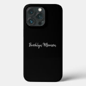 Moderne Informele scriptnaam zwart Case-Mate iPhone Case (Achterkant)
