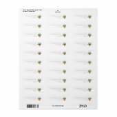 Moderne ingelijste klimop retouradres etiket (Full Sheet)