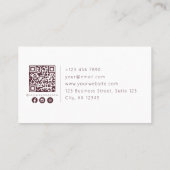 Moderne ingelijste naam, qr-code, fotografie, foto visitekaartje (Achterkant)