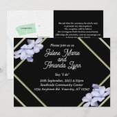 Moderne ingelijste Wildbloemen bruiloft uitnodigin Kaart (Voorkant / Achterkant)