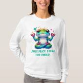 Moderne Inhalatie Uitademing Groene Kikker | T-shirt (Voorkant)