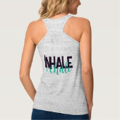 Moderne Inhalatie Uitademing Groene Kikker | Tanktop (Achterkant)