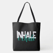 Moderne Inhalatie Uitademing Groene Kikker | Tote Bag (Achterkant)