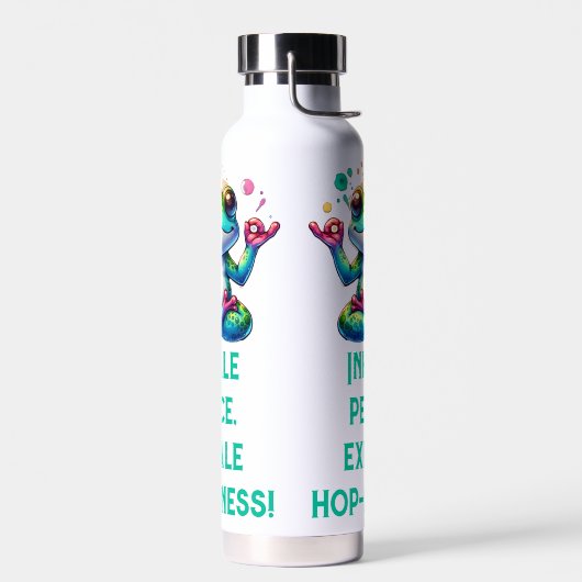 Moderne Inhalatie Uitademing Groene Kikker | Waterfles (Links)