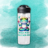 Moderne Inhalatie Uitademing Groene Kikker | Waterfles