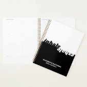 Moderne inhale exhale quote typografie zwart wit planner (Display)