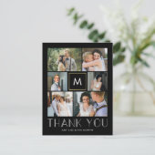 Moderne Initiaal EDITABLE COLOR Monogram Hartelijk Briefkaart (Staand voorkant)