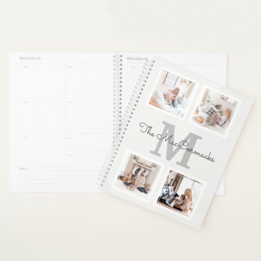 Moderne Initiaal fotocollage Planner (Display)