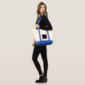 Moderne Initiaal Letter Hand Script Monogram Tote Bag (Voorkant (model))