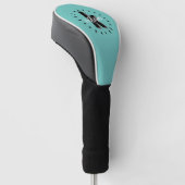 Moderne Initiaal met Monogram Golfheadcover (Schuin)