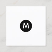 Moderne Initiaal minimalistische QR Code Professio Vierkante Visitekaartje (Voorkant)