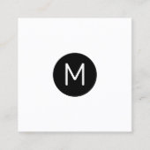 Moderne Initiaal minimalistische QR Code Professio Vierkante Visitekaartje (Voorkant)