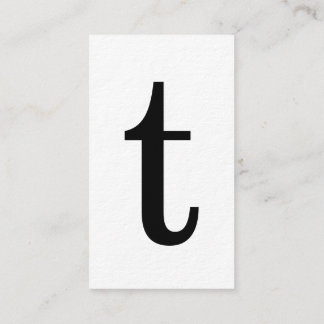 Moderne Initiaal monogram met zwarte-corekaarten Visitekaartje