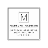 Moderne initiaal-retour van monogram rubberstempel (Afrduk)