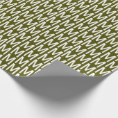 Moderne initiaal voor het groengebruik van olijven cadeaupapier (Hoek)