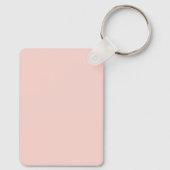Moderne initiaal zwarte strik blush roze monogram sleutelhanger (Achterkant)