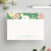 Moderne Initialen Boho Floral Kleurrijk Post-it® Notes