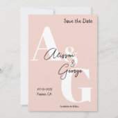 Moderne Initialen Foto Save The Date (Voorkant)