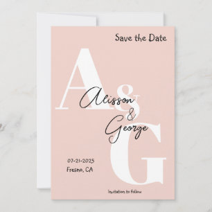 Moderne Initialen Foto Save The Date