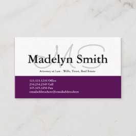 Moderne Initialen met koude kruimels - Visitekaart Visitekaartje