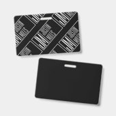 Moderne Initialen met Naam Monogram Patroon Badge (Voor- en achterkant)