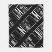 Moderne Initialen met Naam Monogram Patroon Fleece Deken (Voorkant)