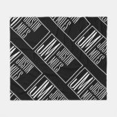 Moderne Initialen met Naam Monogram Patroon Fleece Deken (Voorkant (Horizontaal))