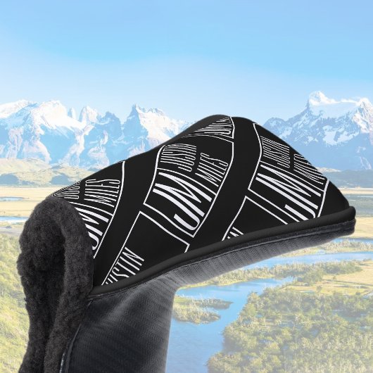 Moderne Initialen met Naam Monogram Patroon Golfheadcover