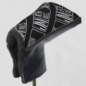 Moderne Initialen met Naam Monogram Patroon Golfheadcover (3/4 voorkant)