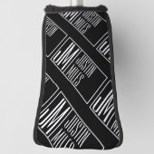 Moderne Initialen met Naam Monogram Patroon Golfheadcover (Draai 90)