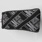 Moderne Initialen met Naam Monogram Patroon Golfheadcover (Voorkant)