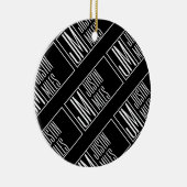 Moderne Initialen met Naam Monogram Patroon Keramisch Ornament (Rechts)