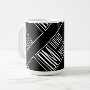 Moderne Initialen met Naam Monogram Patroon Koffiemok