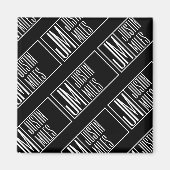 Moderne Initialen met Naam Monogram Patroon Magneet (Voorkant)