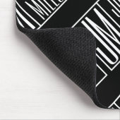 Moderne Initialen met Naam Monogram Patroon Muismat (Hoek)