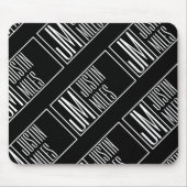 Moderne Initialen met Naam Monogram Patroon Muismat (Voorkant)