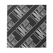 Moderne Initialen met Naam Monogram Patroon Notitieblok (Voorkant)