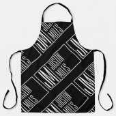 Moderne Initialen met Naam Monogram Patroon Schort (Voorkant)