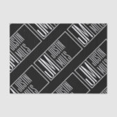 Moderne Initialen met Naam Monogram Patroon Tissuepapier (Voorkant)