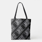 Moderne Initialen met Naam Monogram Patroon Tote Bag (Achterkant)