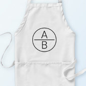 Moderne Initialen Monogram Standaard Schort