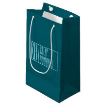 Moderne Initialen & Naam | Donker Teal & Lichtblau