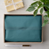 Moderne Initialen & Naam | Donker Teal & Lichtblau Tissuepapier (Geschenk)
