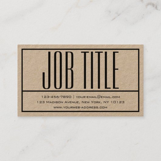 Moderne Initialen & Naam Logo Visitekaartje (Achterkant)