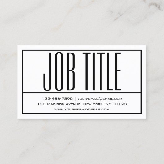 Moderne Initialen & Naam Logo Visitekaartje (Achterkant)