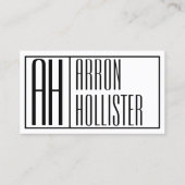 Moderne Initialen & Naam Logo Visitekaartje (Voorkant)