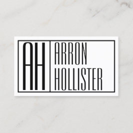 Moderne Initialen & Naam Logo Visitekaartje