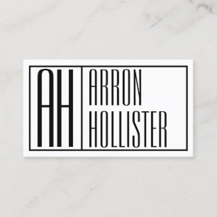 Moderne Initialen & Naam Logo Visitekaartje